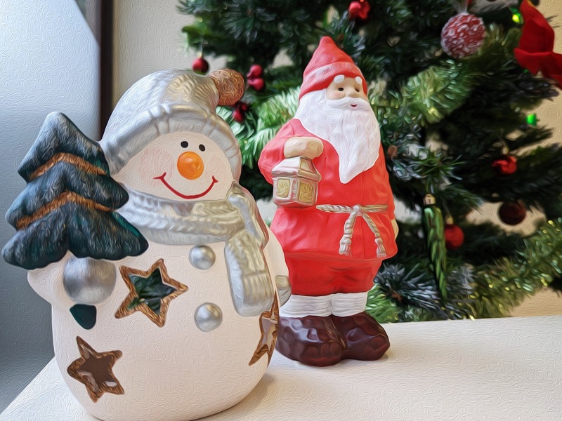 Santa Claus And Snowman Jigsaw Puzzle